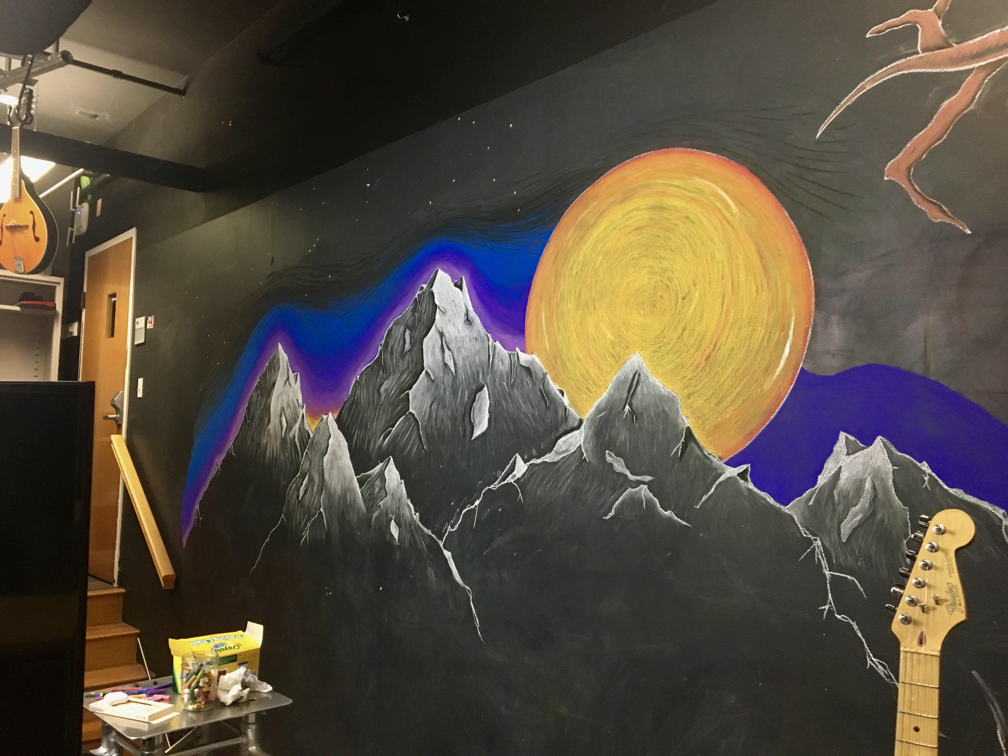Chalk wall mountains