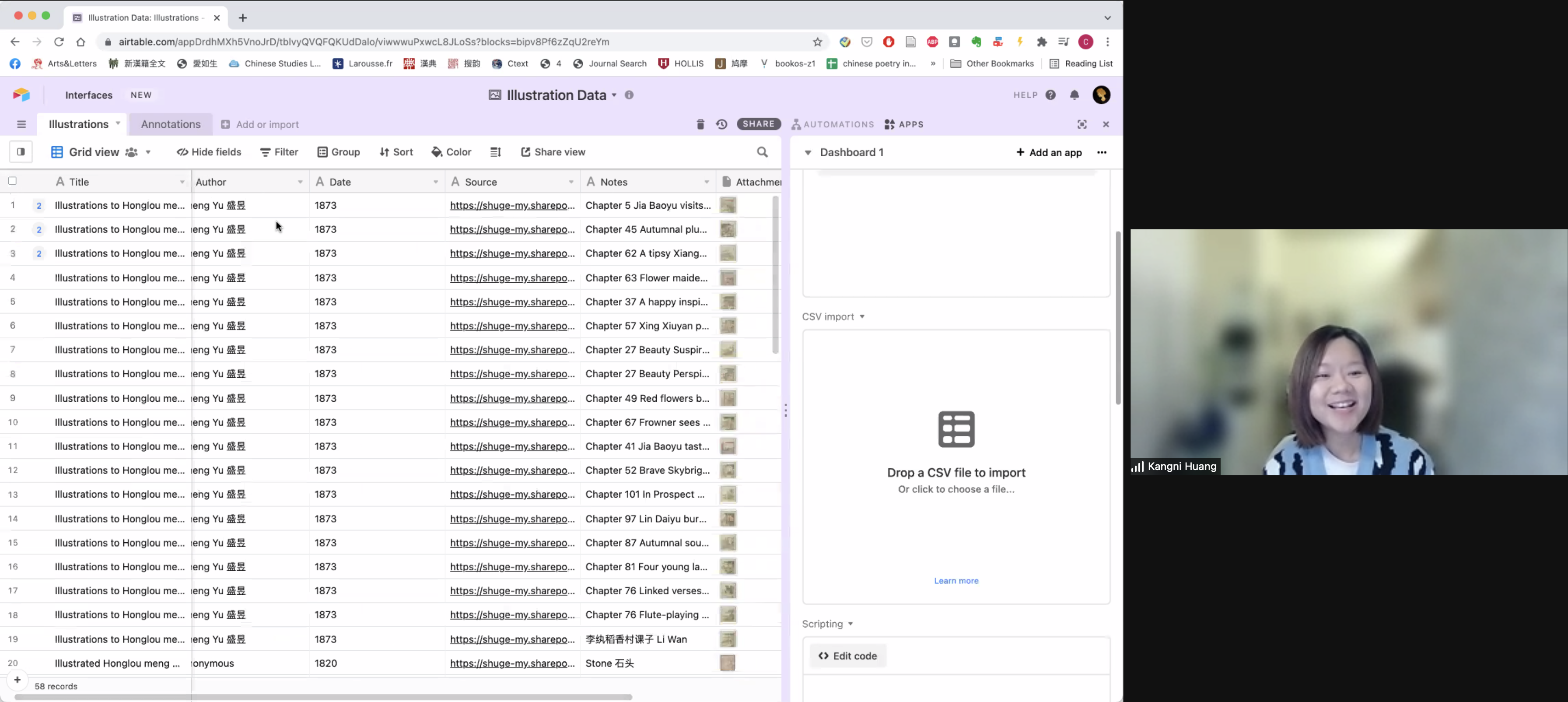 Kangni and her database