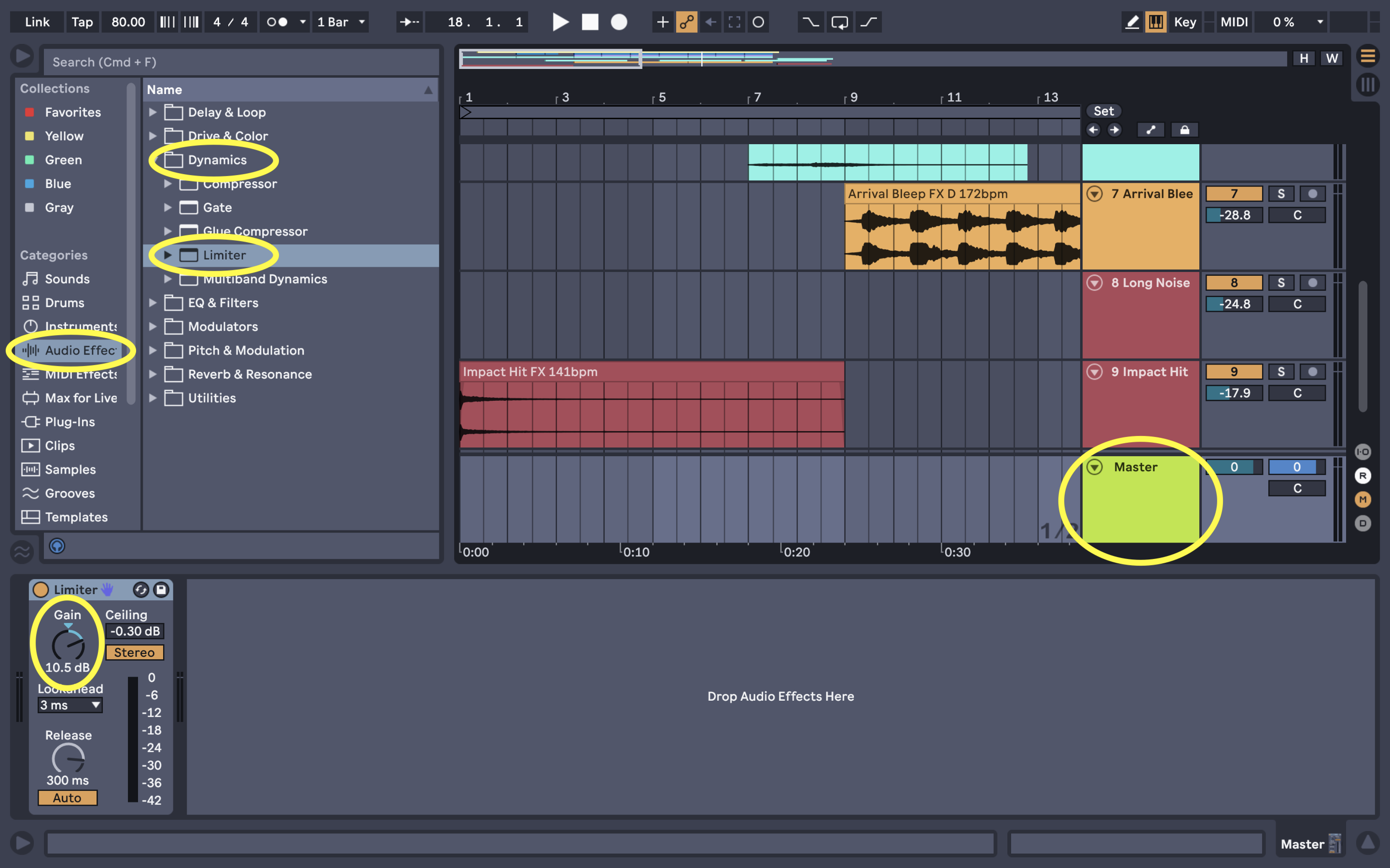Utilizing the Limiter Plug-in