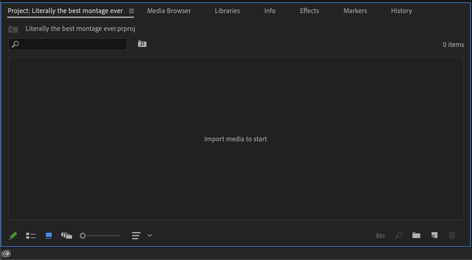 project browser pane