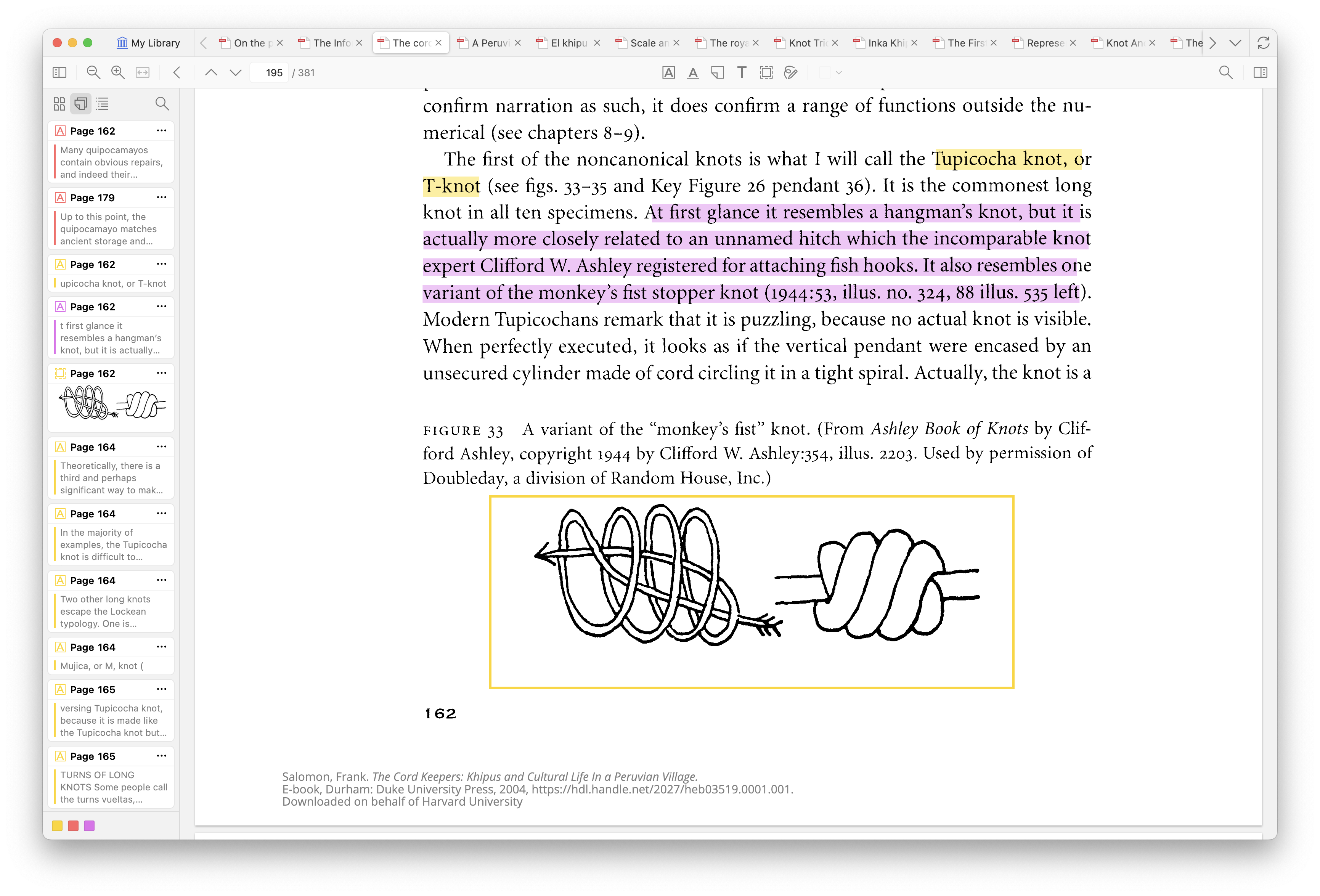 Screenshot of the Zotero PDF reader interface showing color-coded highlights and annotation tools.